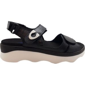 Wolky Sandalen Medusa zwart wit leer