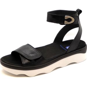 Wolky Sandalen Plata zwart/wit leer