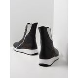 Wolky Veterschoenen Start zwart wit leer