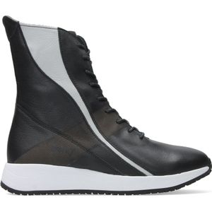 Wolky Veterschoenen Start zwart wit leer
