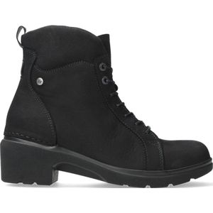 Wolky Veterschoenen Midi zwart nubuck