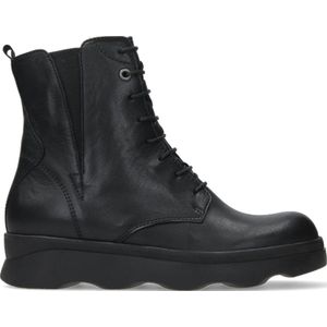 Wolky - Akita - Veterboots - Zwart - Leer