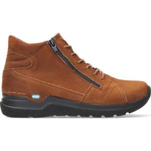 Wolky Hoge veterschoenen Why cognac nubuck