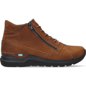 Wolky Hoge veterschoenen Why cognac nubuck