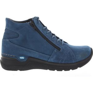 Wolky Hoge veterschoenen Why atlantisch blauw nubuck