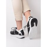 Wolky Sneakers Bounce zwart wit leer