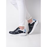 Wolky Sneakers Bounce zwart wit leer