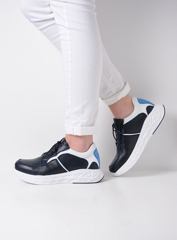 Wolky Sneakers Bounce zwart wit leer