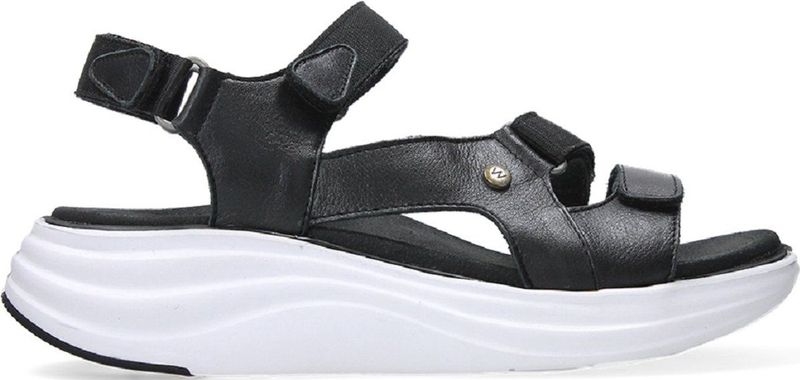 Wolky Sandalen Cirro zwart-wit leer