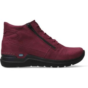 Wolky Hoge veterschoenen Why bordeauxrood nubuck