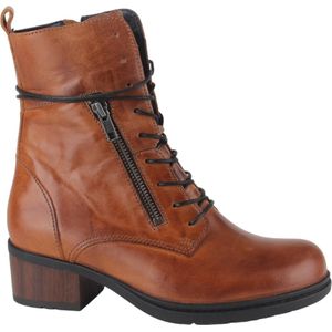 Wolky - Rimbley Comfy - Veterboots - Cognac - Wax Leer - Dames