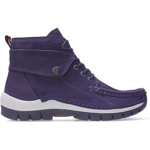 Wolky - Jump - Hoge Veterschoenen - Paars - Nubuck
