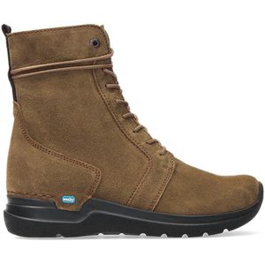 Wolky Hoge veterschoenen Bluff donker taupe suede