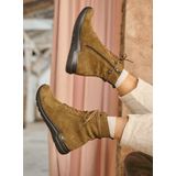 Wolky Hoge veterschoenen Bluff donker taupe suede