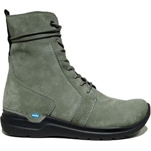 Wolky - Bluff 06626 - Veterschoenen - Grijs - Leer