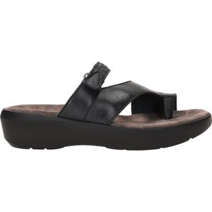 Wolky Slippers Collins zwart leer