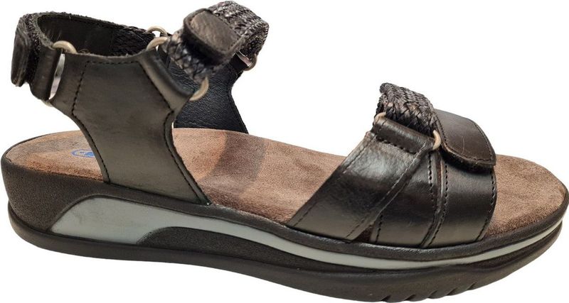 Wolky Sandalen Acula zwart leer