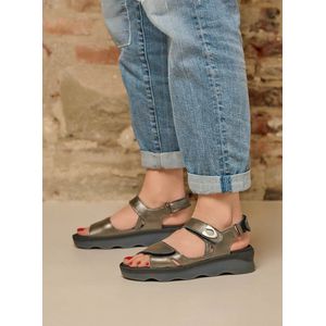 Wolky Sandalen Medusa antraciet leer