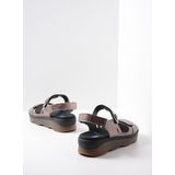 Wolky Sandalen Medusa antraciet leer