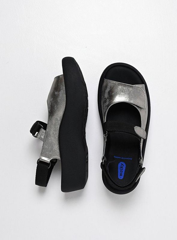 Wolky - 03204 Jewel - Sandalen - Zwart - Leer