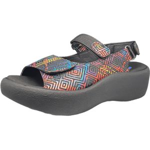 Wolky - Jewel - Sandaal - Corza Print - Black Multi - Leer