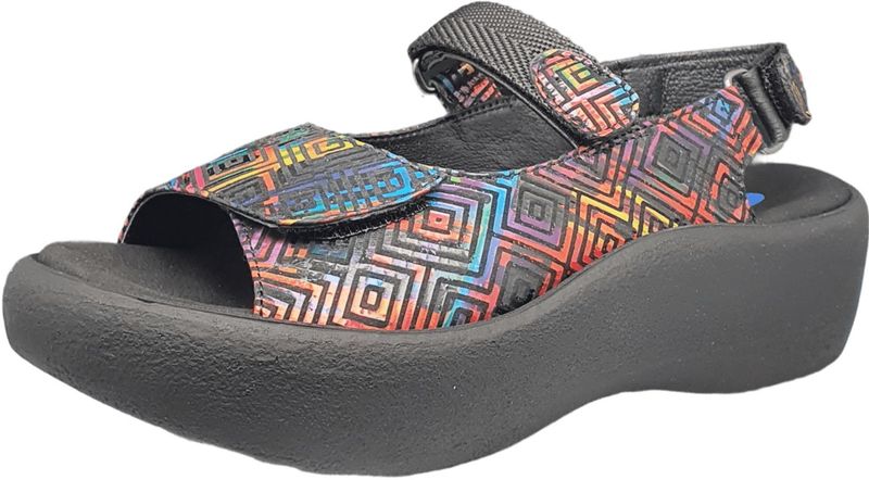 Wolky - Jewel - Sandaal - Black Multi - Leer