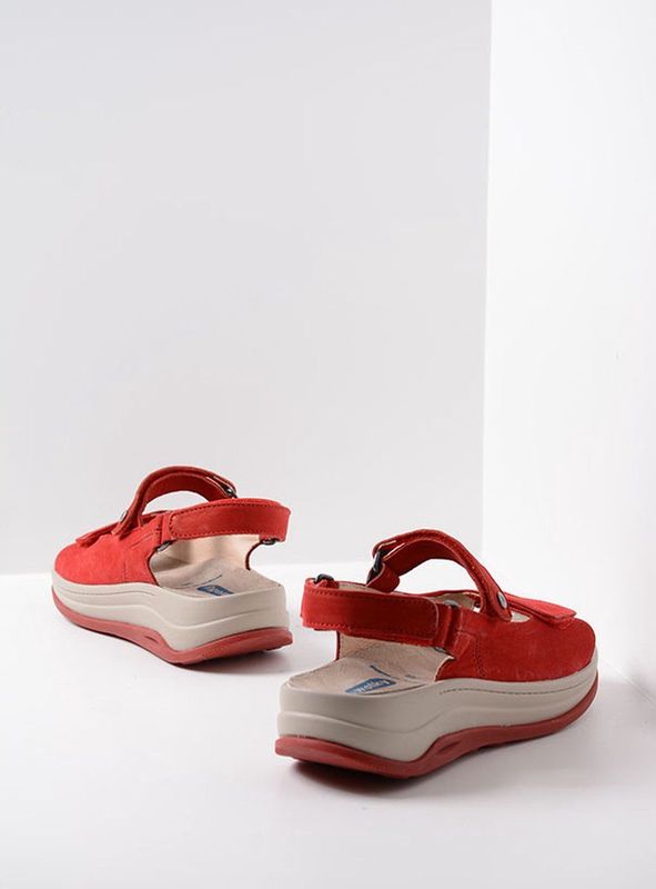 Wolky Sandalen Adura rood nubuck