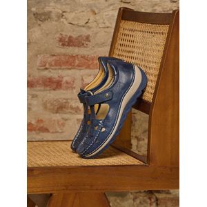 Wolky Inbetweens Zambezi blauw leer