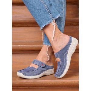 Wolky Klompen Roll Slipper denim suede