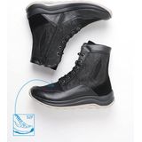 Wolky Hoge veterschoenen Ellon SF zwart combi stretchleer