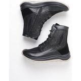 Wolky Hoge veterschoenen Ellon SF zwart combi stretchleer