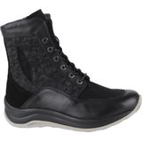 Wolky Hoge veterschoenen Ellon SF zwart combi stretchleer