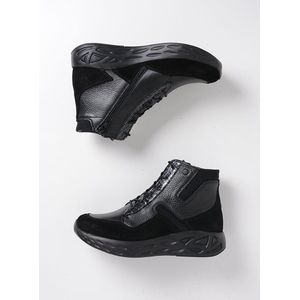 Wolky Veterschoenen Leap zwart combi leer zwart
