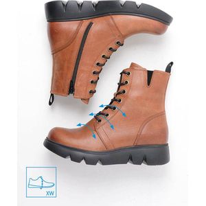 Wolky Hoge veterschoenen Hope XW cognac leer