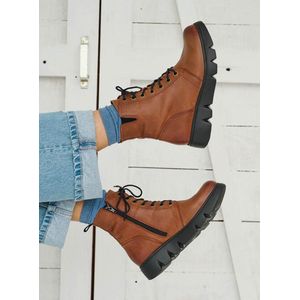 Wolky Hoge veterschoenen Hope XW cognac leer