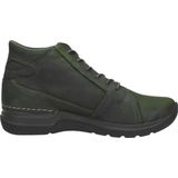 Wolky Hoge veterschoenen Why pesto groen nubuck