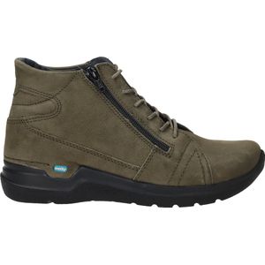 Wolky Hoge veterschoenen Why pesto groen nubuck