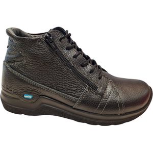 Wolky Hoge veterschoenen Why zwart leer
