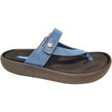 Wolky - Dames Slippers - Blauw - Leer