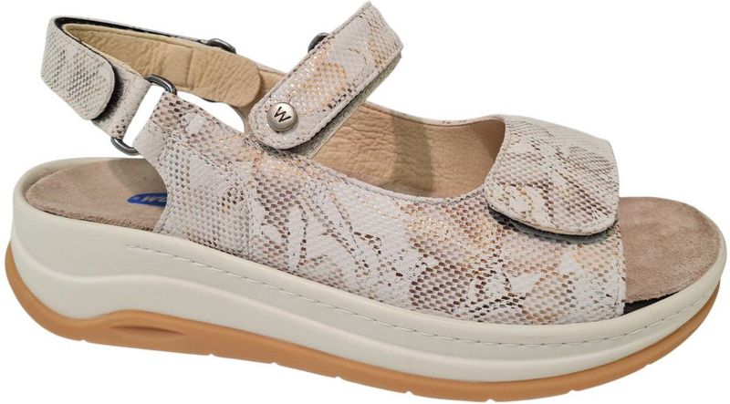 Wolky Adura - Beige Dames Sandaal met Klittenbandsluitingen