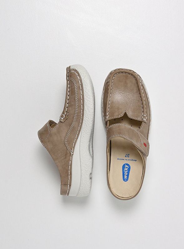 Wolky - 06227 Roll Slipper - Slipper - Zwart - Leer