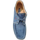 Wolky - Nubuck Dames Veterschoenen - Blauw - Leer Gevoerd