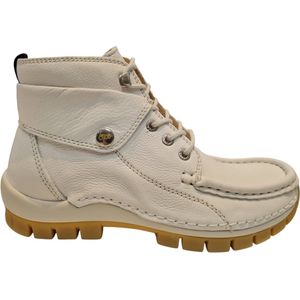 Wolky - 04700 Jump - Hoge Veterschoenen - Wit - Leer