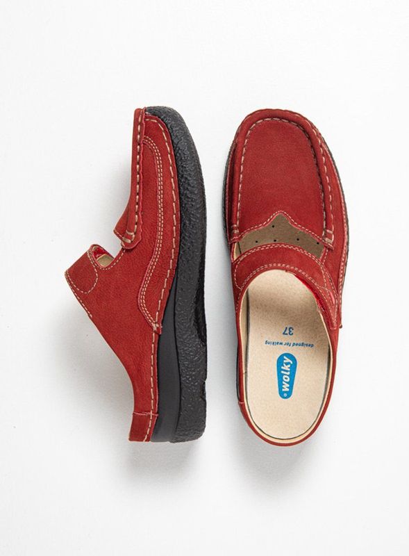 Wolky Dames Klompen 06227 Roll Slipper Rood