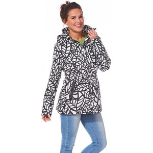 Happy Rainy Days - Bora - Regenjas - Leaf - Off White - Black