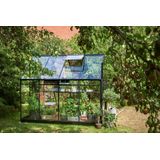 Tuinkas Qube 68, zwart, veiligheidsglas 3mm/1 - Royal well