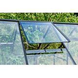 Tuinkas Qube 68, zwart, veiligheidsglas 3mm/1 - Royal well