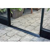 Tuinkas Qube 68, zwart, veiligheidsglas 3mm/1 - Royal well