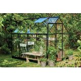 Tuinkas Qube 68, zwart, veiligheidsglas 3mm/1 - Royal well