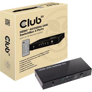 CLUB3D HDMI 2.0 UHD SwitchBox 4 Ports